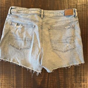 American Eagle Outfitters Women's Distressed Light Blue Jean Shorts